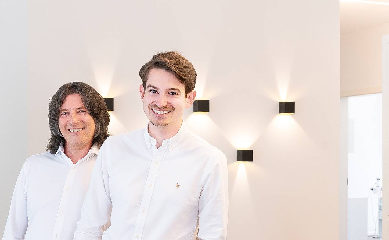 Dr. Elmar Feuser und Florian Eppers am Empfang